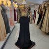 ماکسی دامن کرپ بالا پولک خطی راه راه - Image 3