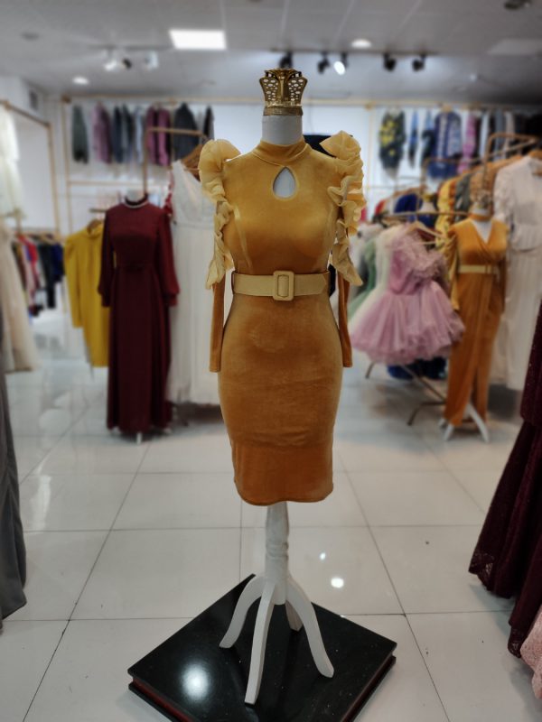 کوتاه مخمل آستین حلزونی ارگانزا - Image 18