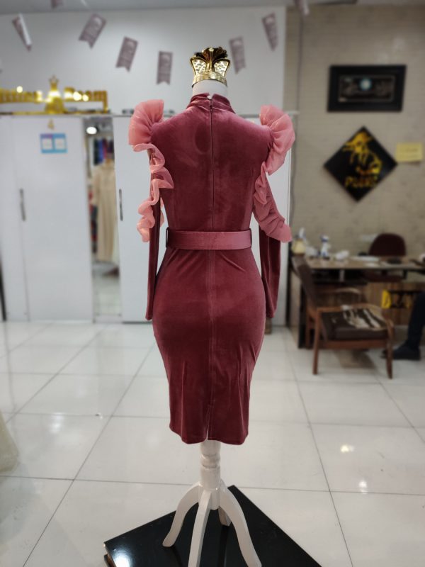 کوتاه مخمل آستین حلزونی ارگانزا - Image 7