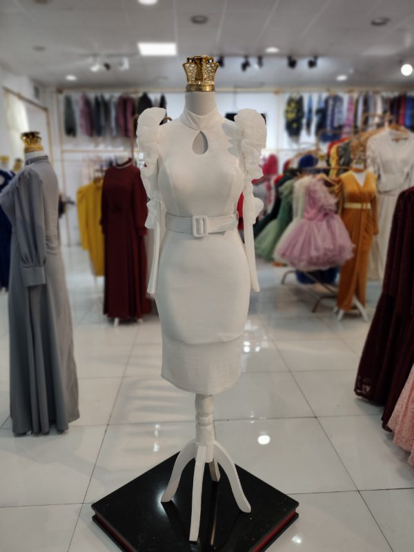 کوتاه مخمل آستین حلزونی ارگانزا - Image 6
