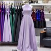 ماکسی ساتن یقه طوق دار پشت پاپیون - Image 7
