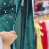 ماکسی مخمل یقه رومی تک آستین سینه تور - Image 10