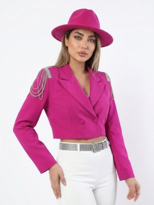 نیم کت سر دوش دار کریستال