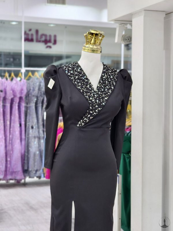 میدی چاک دار یقه سنگدوزی - Image 5