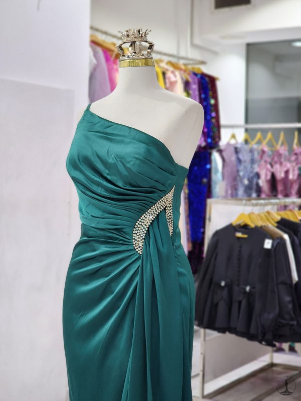 ماکسی رومی سنگدوزی یقه یکطرفه - Image 7