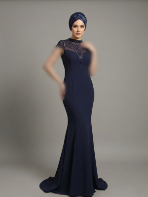 ماکسی حلقه ای یقه هفت سنگدوزی