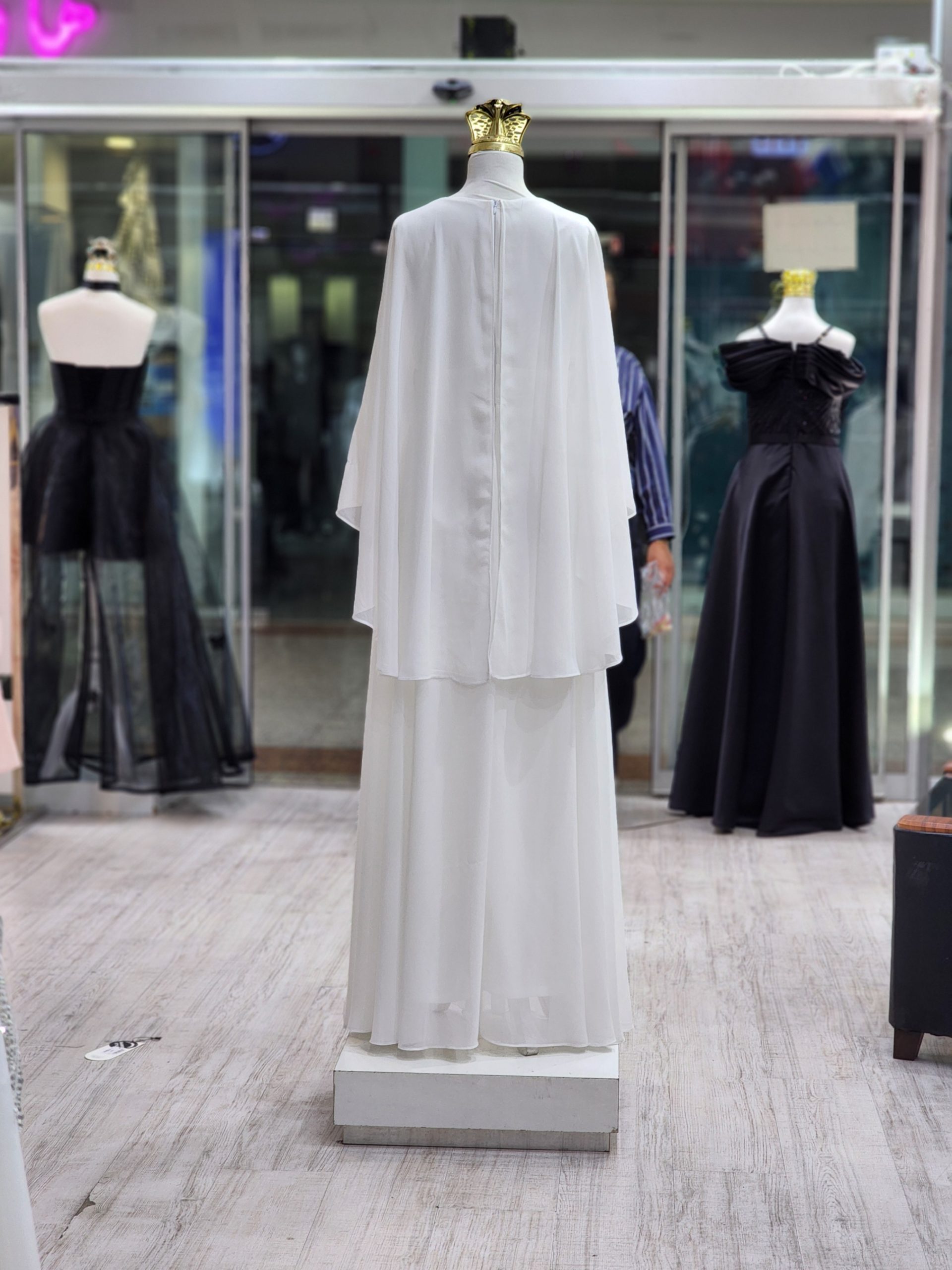 ماکسی کرپ حریر شنلی کمر شنی - Image 2