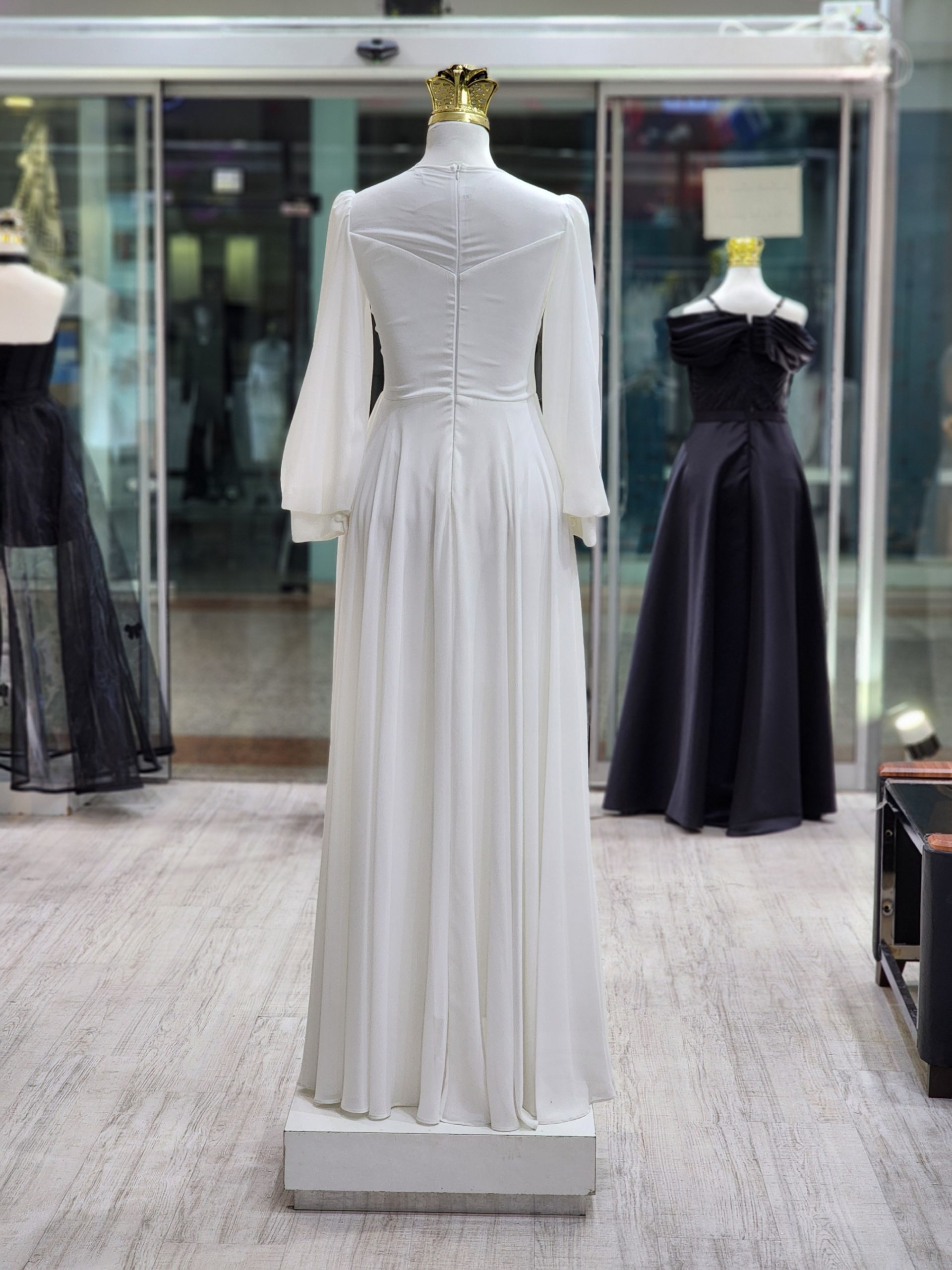 ماکسی کرپ حریر چپ و راستی بغل گل - Image 7