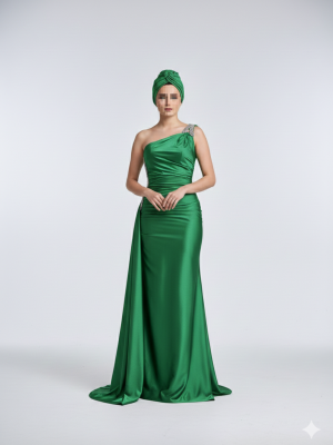 ماکسی ساتن بغل یلان سنگدوزی