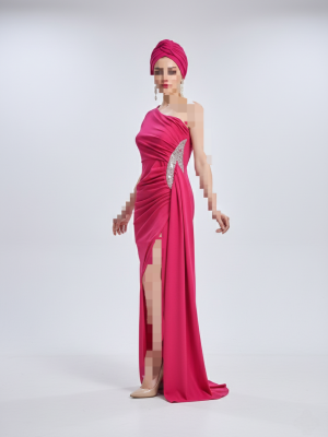 ماکسی یقه رومی بغل سنگدوزی دامن لنگی