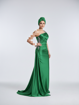 ماکسی ساتن بغل یلان سنگدوزی