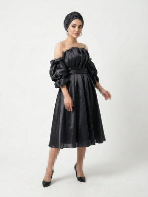 میدی دوبنده آستین جدا یقه اره ای