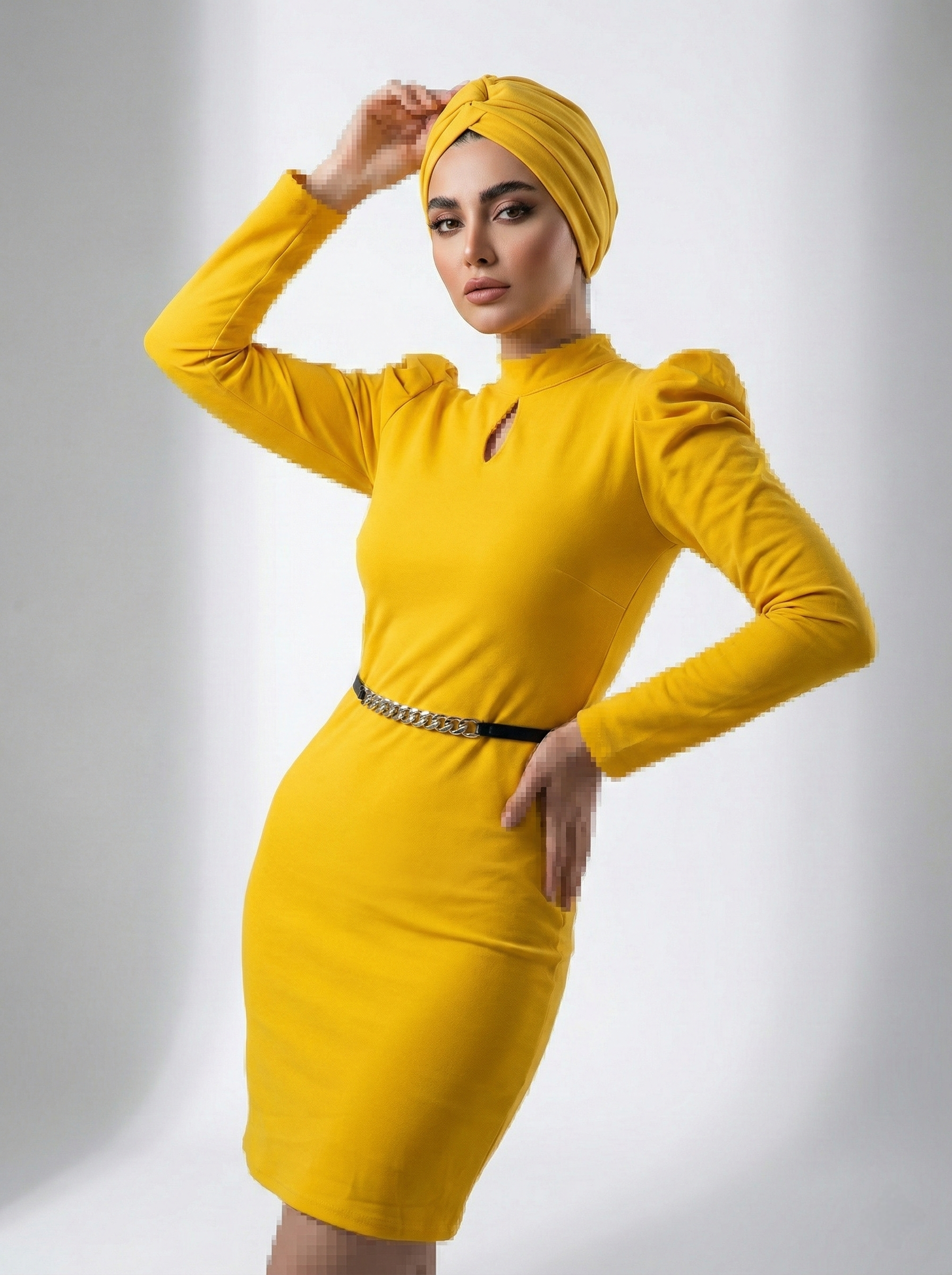 کوتاه پوشیده یقه اشکی کمر کارتیر - Image 4