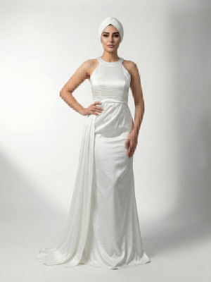 ماکسی ساتن زیرسینه پلیسه بغل یلان